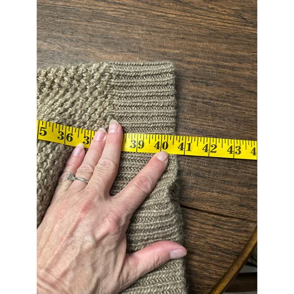 Ralph Lauren LRL Womens Cardigan Duster Sweater Tan Open Shawl Collar Size L - Picture 11 of 11